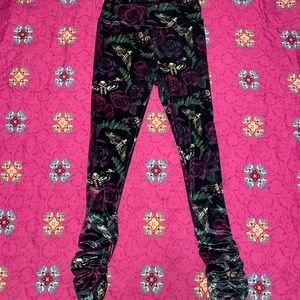 KILLSTAR pandora death moth velvet legging